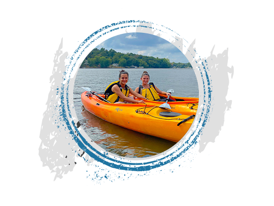 Riders enjoying hydrobikes on Lake Hopatcong